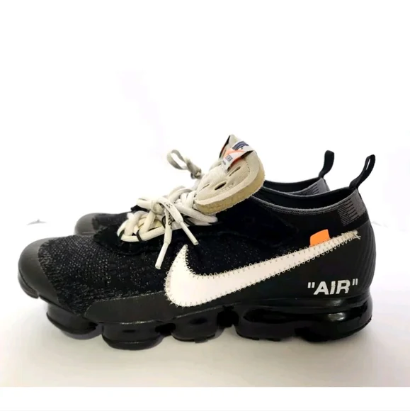 Nike Air Mens Black Off-White Vapormax Flyknit Athletic Shoes US 10 - Picture 2 of 11